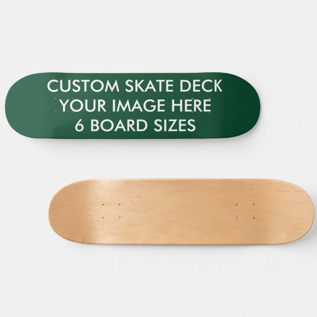 CUSTOM SKATE DECK 8 1/2" Skateboard B RACING GREEN (Horz)