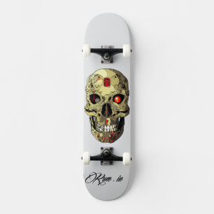 Custom Skateboard Deck - "Skull Cyborg" 
