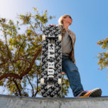 Custom skateboard design with star pattern<br><div class="desc">Custom skateboard design with black and white star pattern. Personalise with your own unique name,  funny quote or monogram letters. Cool Birthday gift idea for skateboarder,  friends,  kids etc.</div>