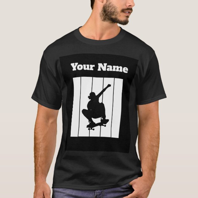 Custom Skating Shirt – Personalised Name Gift Tee (Front)