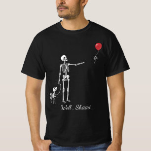 Custom Skeleton and Dog Lost Balloon Halloween wel T-Shirt