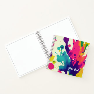 Custom Sketch Book Watercolor Splash