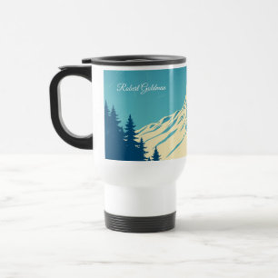 Custom Ski Club Aspen Retro 70s Mountain Travel Mug