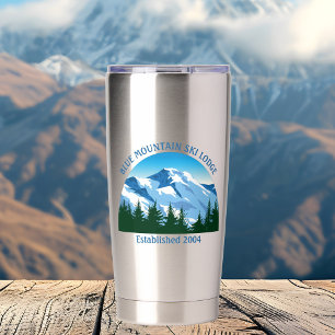 Custom Ski Lodge Winter Resort Snowy Mountain Insulated Tumbler