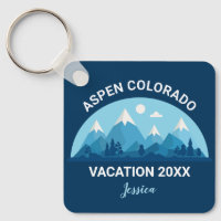 Custom Ski Town Colorado Mountain Vacation Blue
