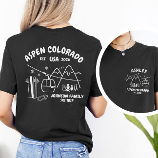Custom Ski Trip Family Friends Group Matching T-Shirt