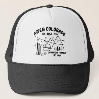 Custom Ski Trip Family Friends Group Matching Trucker Hat