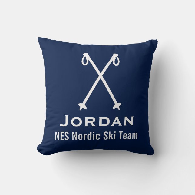 Custom Skiing Nordic Alpine Ski Pole Ski Team Cushion (Front)