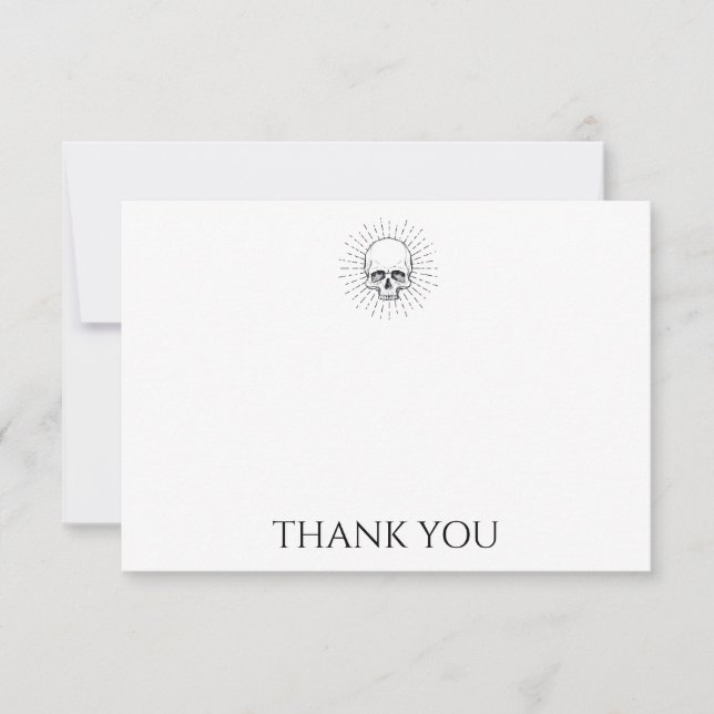 Custom Skull Thank You Card (Front)