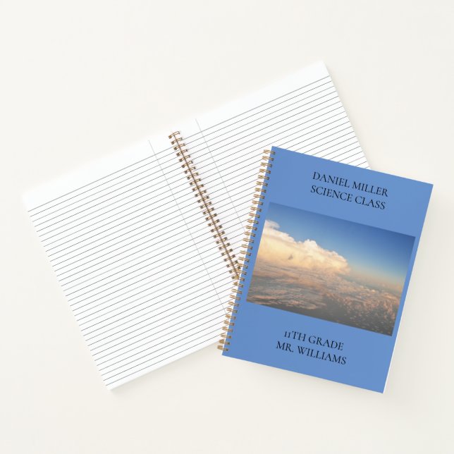 Custom Sky Voyager School Classroom  Notebook (Inside)