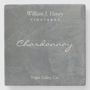 Custom Slate Stone Wine Coaster Artisan Decor