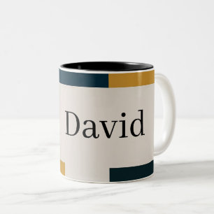 Custom sleek minimalist elegant design Two-Tone coffee mug
