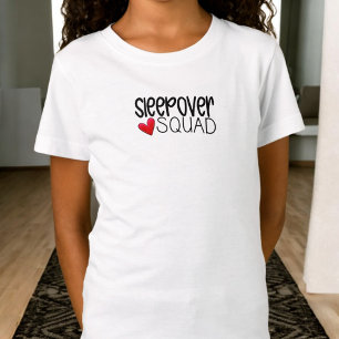 Custom Sleepover Squad Heart Party Favour T-Shirt