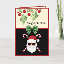 Custom "Sleighin' in Style!" Christmas Greeting