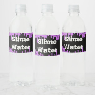 Custom Slime Birthday Party Water Bottle Label