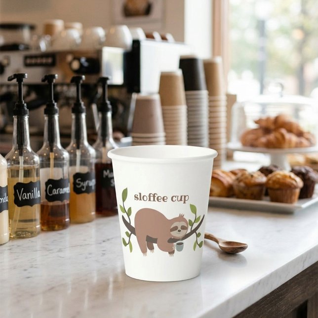 Custom Sloffee Sloth Paper Cup (Creator Uploaded)