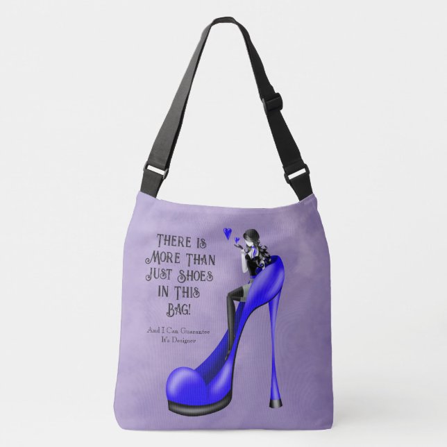 Custom Slogan Fashionable Lady in Stiletto Crossbody Bag (Front)