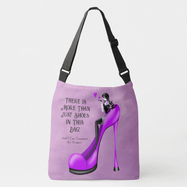 Custom Slogan Fashionable Lady in Stiletto Crossbody Bag (Front)