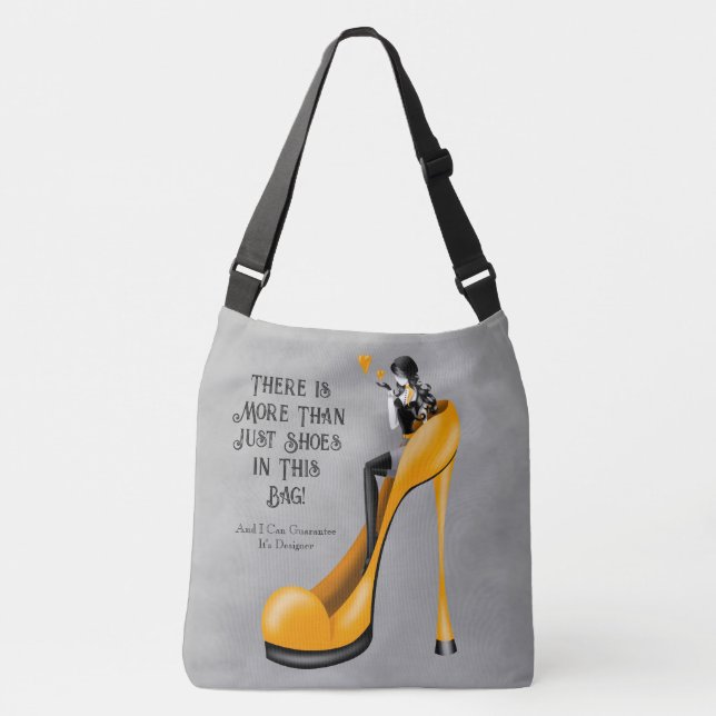 Custom Slogan Fashionable Lady in Stiletto Crossbody Bag (Front)