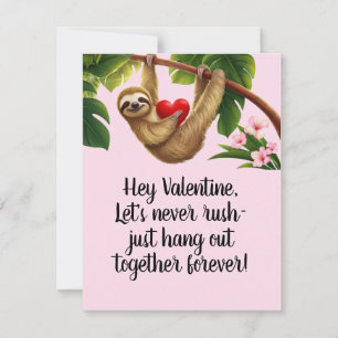 Custom Sloth Funny Hang out together forever Holiday Card