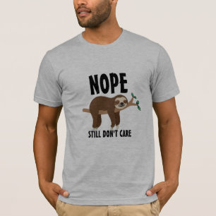Custom Sloth Joke Lazy Couch Potato Funny Memes T-Shirt
