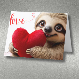 Custom Sloth Valentine Love Slothmate Holiday Card