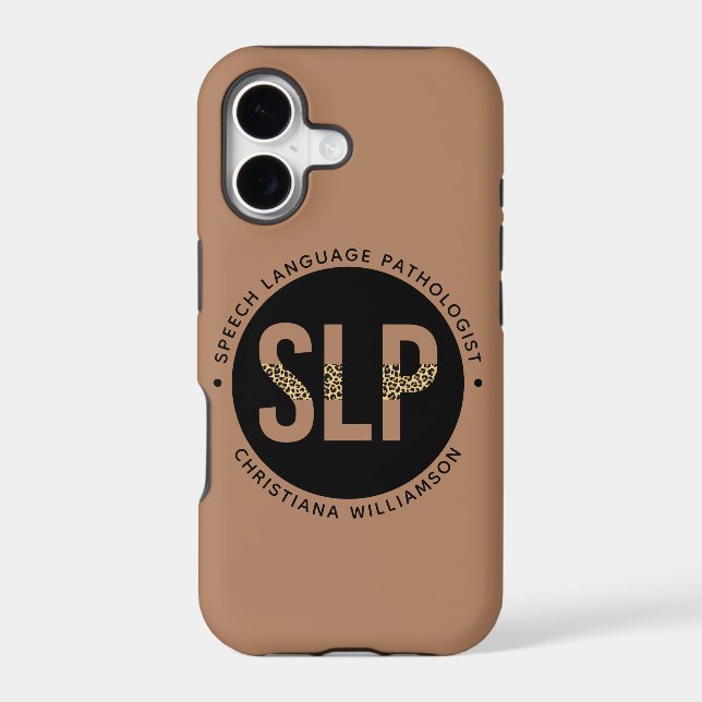 Custom SLP Speech Pathologist Leopard Print Gifts (Back)