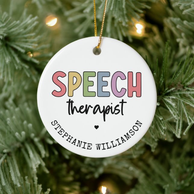 Custom SLP Speech Pathologist Speech Therapist Ceramic Tree Decoration (Tree)