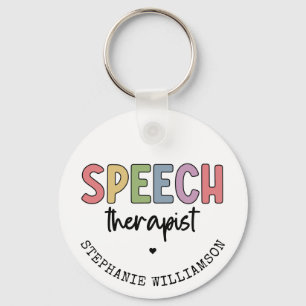 Custom SLP Speech Pathologist Speech Therapist Key Ring