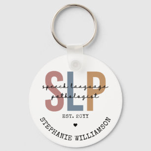 Custom SLP Speech Pathologist Speech Therapist Key Ring