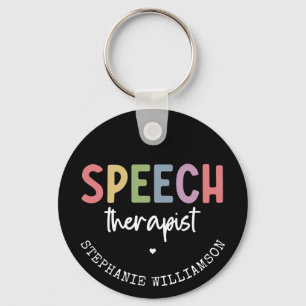 Custom SLP Speech Pathologist Speech Therapist Key Ring