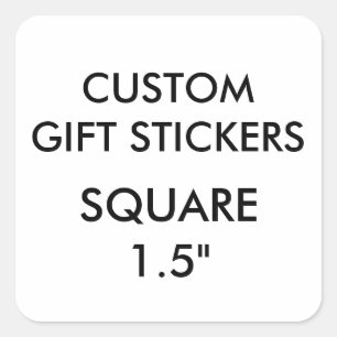 Custom SMALL 1.5" SQUARE Gift Stickers Template