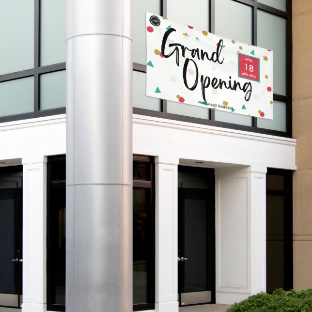 Custom Small Business Grand Opening Banner (Outside Building)