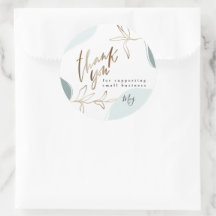 Custom Small Business Mint & Moss Thank You