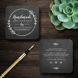 Custom Small Business Supplies Homemade/ Handmade  Square Business Card