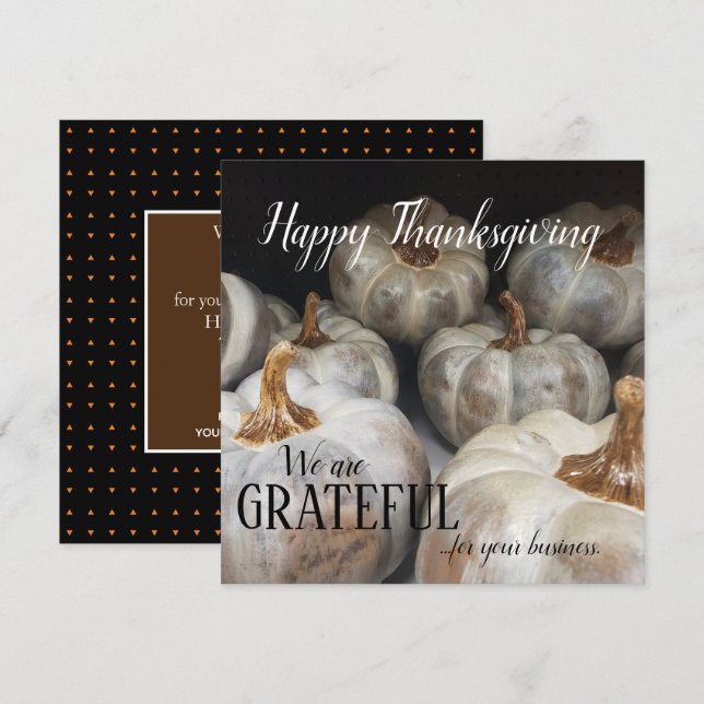 Custom Small Business Thanksgiving Cards (Front/Back)