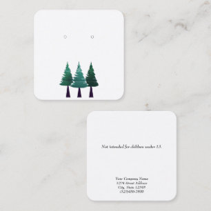 Custom Small Christmas Tree Earring Display Cards