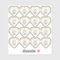 Custom Small Clear Gold Heart Stickers