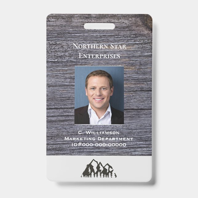 Custom Small Employee Staff Photo Id Badge (Front)