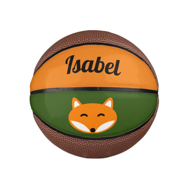 Custom small red fox mini basketball sports gift (Front)