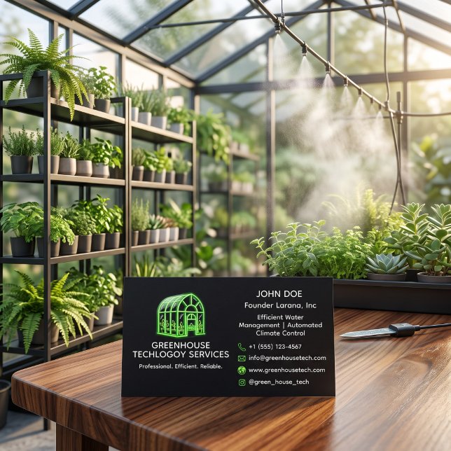 Custom Smart Greenhouse Tech Business Card (Creator Uploaded)