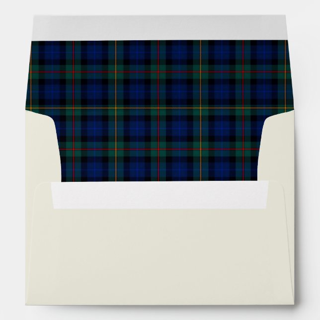 Custom Smith Plaid Lined Wedding Envelope (Back (Bottom))