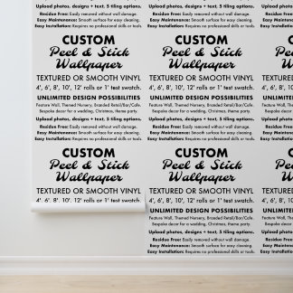 Custom Smooth Vinyl Peel & Stick Wallpaper