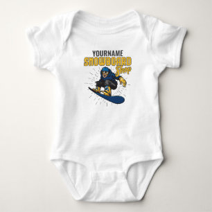 Custom Snow Boarder Snowboarding Shop Big Air  Baby Bodysuit