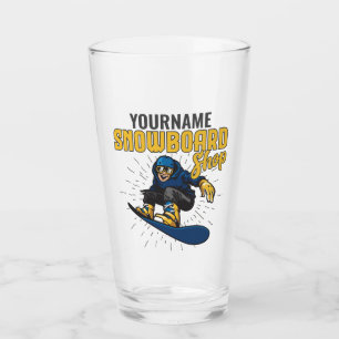 Custom Snow Boarder Snowboarding Shop Big Air Glass