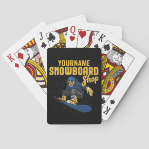 Custom Snow Boarder Snowboarding Shop Big Air Playing Cards