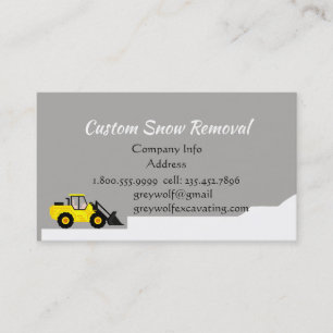 Custom Snow Removal Bulldozer Business Business Card