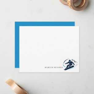 Custom Snowboarder Note Card