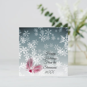 Custom Snowflake Christmas Flat Card