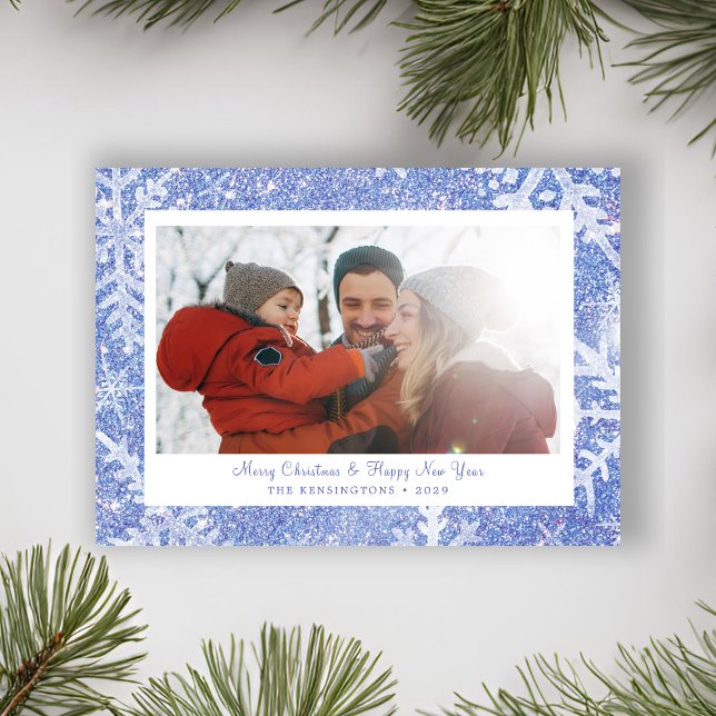 Custom Snowflake Christmas Photo Card (Custom Snowflake Christmas Photo Card)
